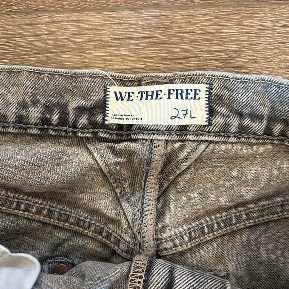 We The Free Brown Denim Cropped Barrel Jeans - Picture 3 of 8